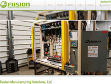 Tablet Screenshot of fusionmanufacturingsolutions.com